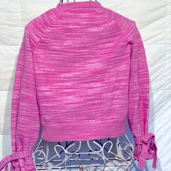 J.Crew pink collection tie sleeve sweater - Picture 6 of 7